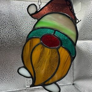 Whimsical Glass Gnome Art in Vibrant Colors